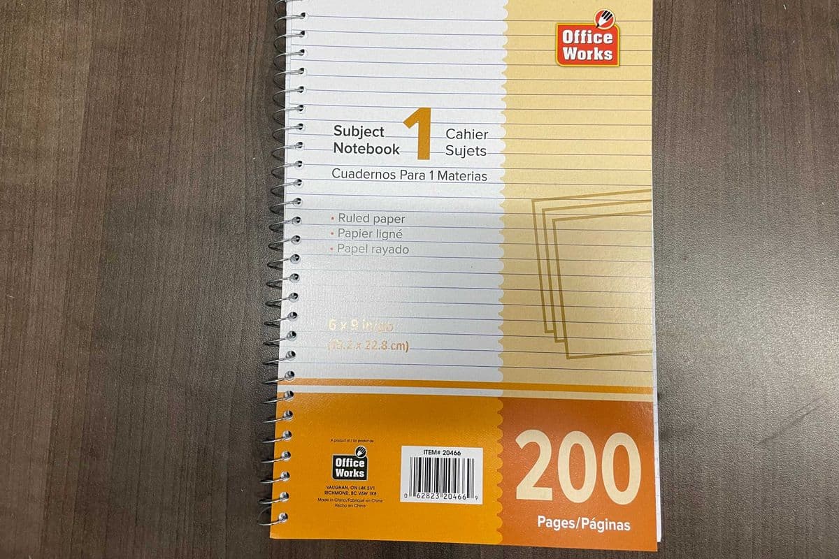 Notebook Coil 6" x 9" 200 Pages