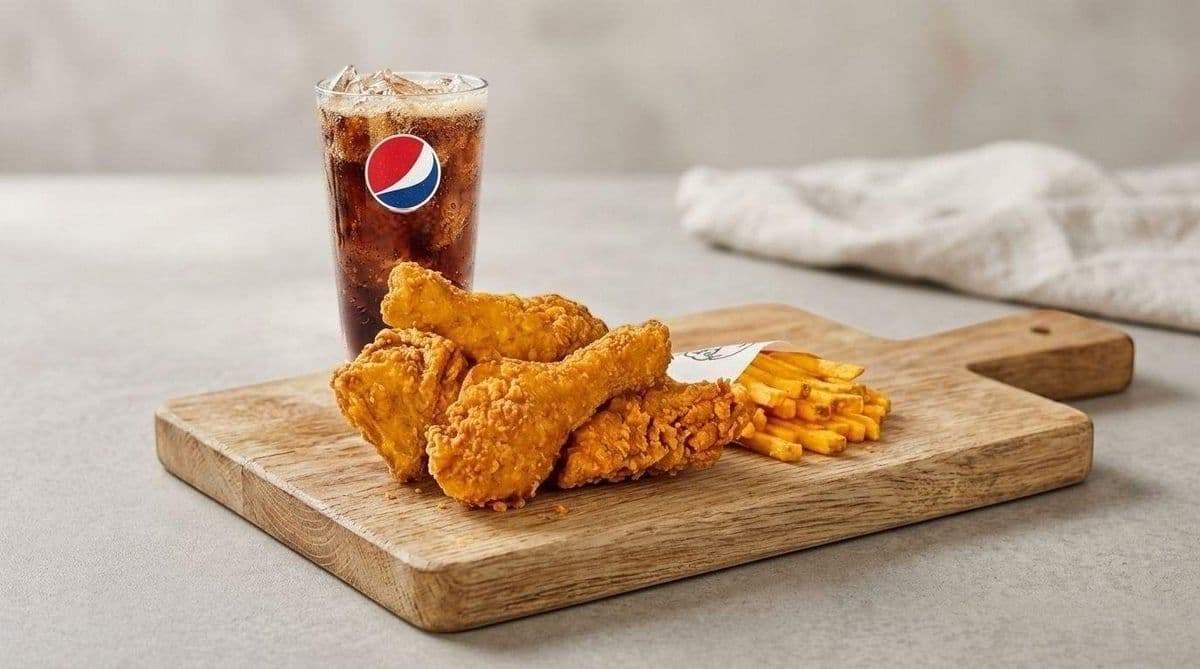 9 MCX  + frites + 2 sauces + 2 salades de chou + 3 Pepsi (P. FRITS)