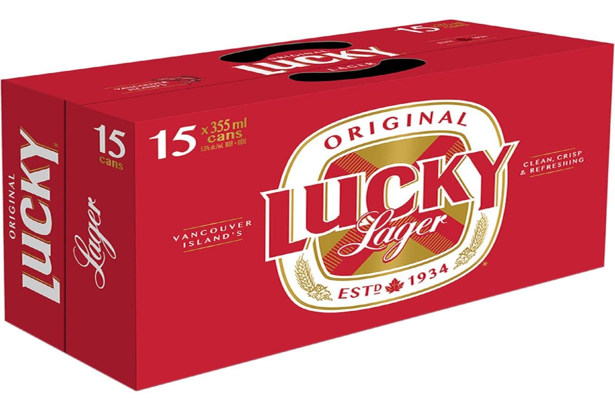 682930. Lucky Lager (15 Cans) (1 x 15 Pack Cans)