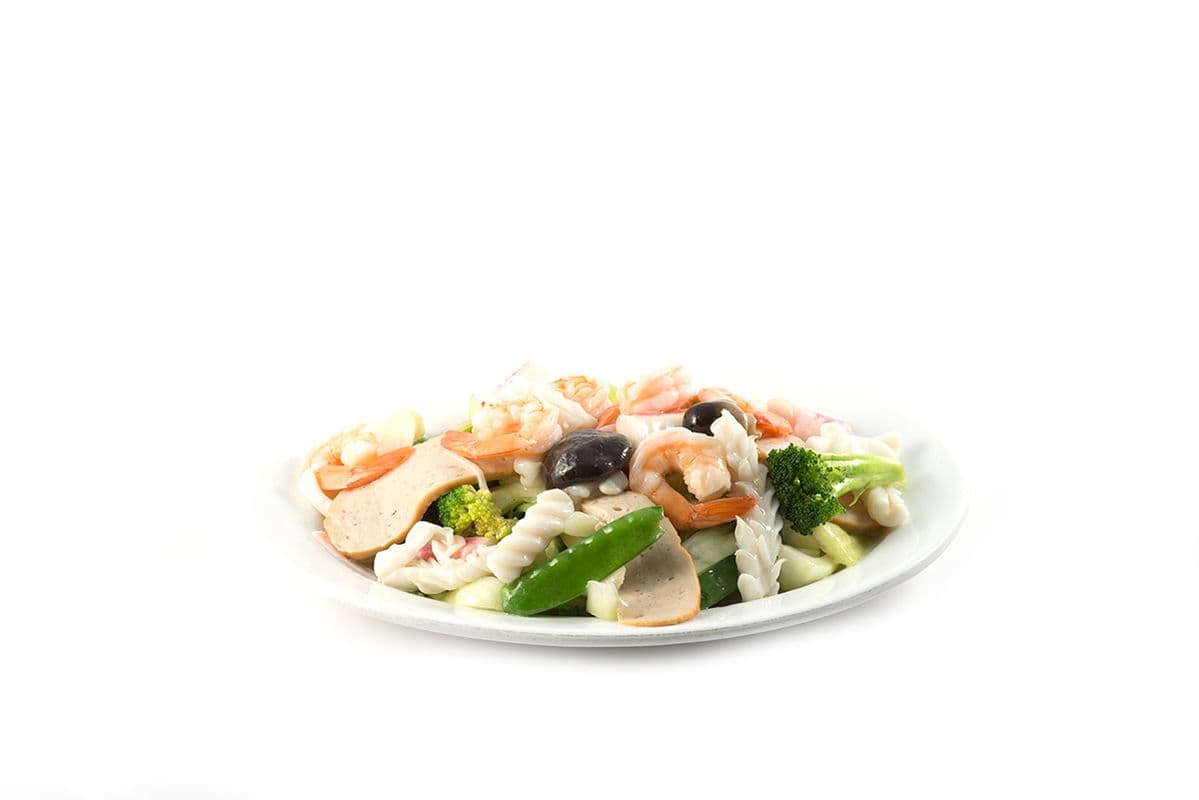 107. Légumes assortis sautés aux fruits de mer / Assorted Vegetables Sauteed with Seafood
