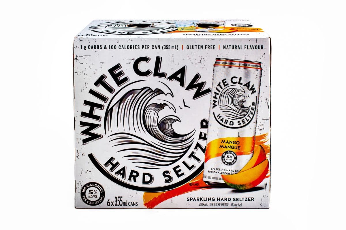 White Claw Mango Hard Seltzer (6 cans) (1 x Pack)