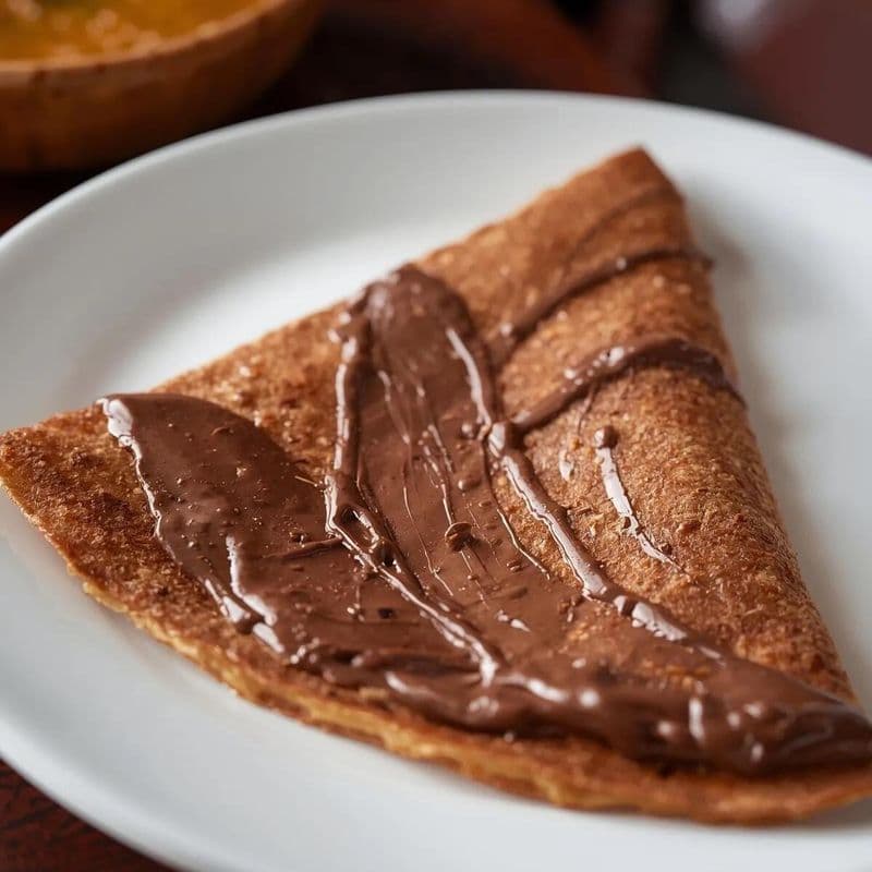 Chocolate Dosa ( With Nutella )