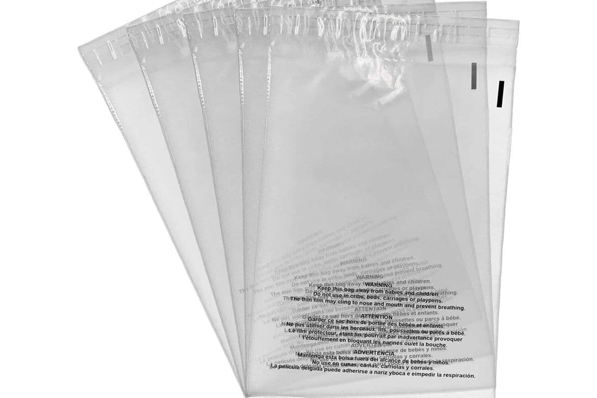 Clear Poly Bags - Large (100 Pack)