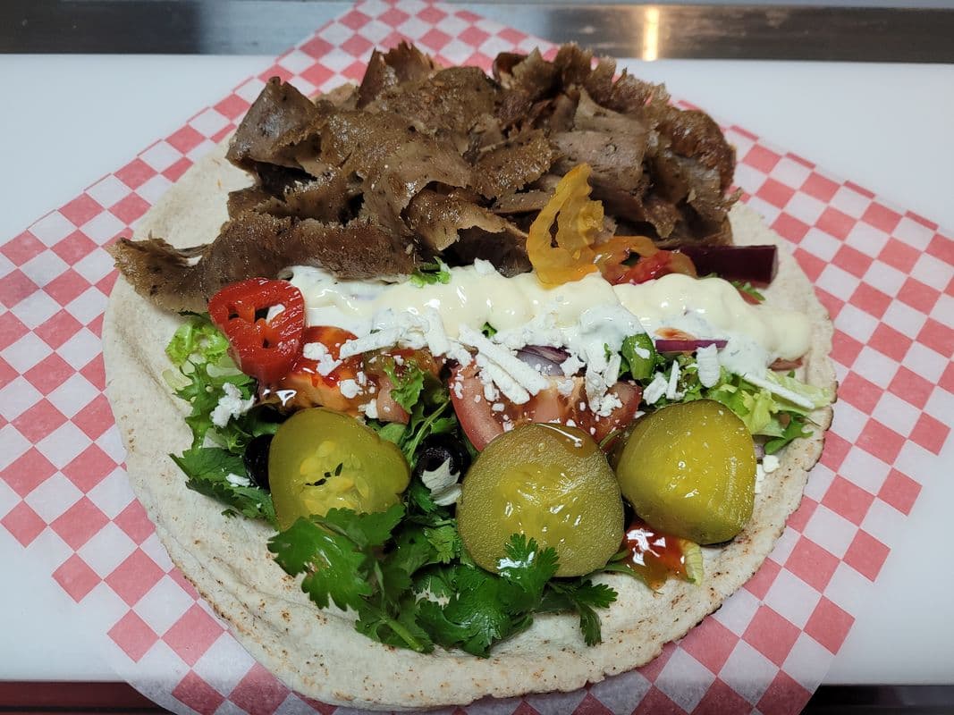 7" Beef Donair Pita Wrap (7 inch)