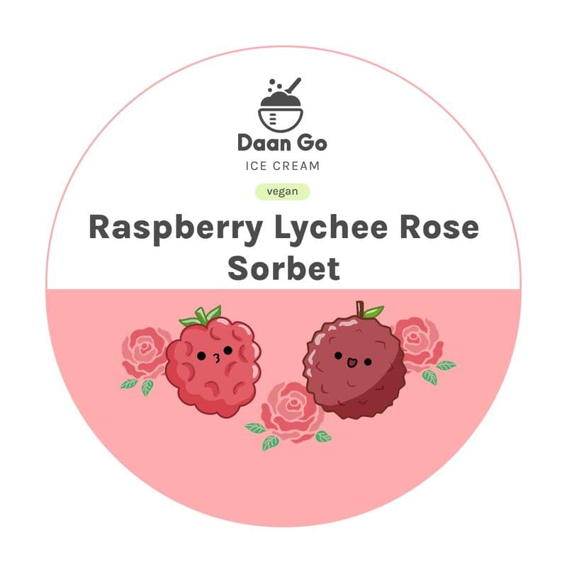 Raspberry Lychee Rose Sorbet