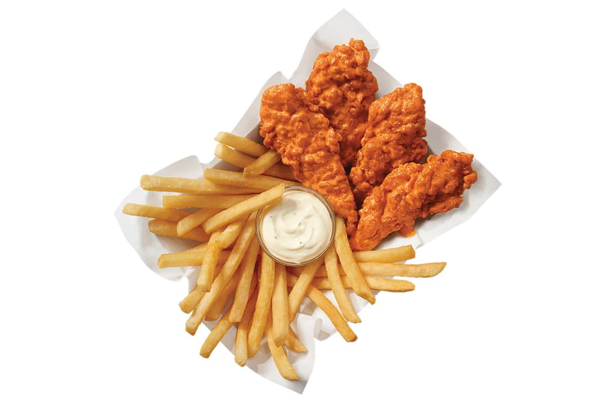 Buffalo Sauced & Tossed Chicken Strips Basket