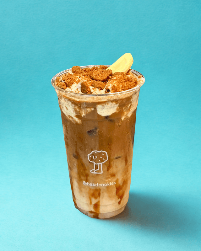 Biscoff Banana Pudding Iced Salted Caramel Latte