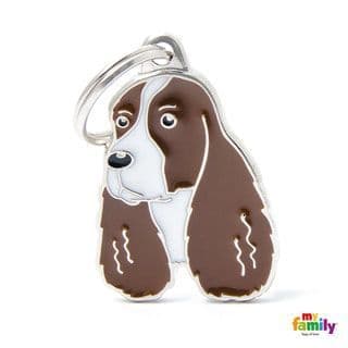 MyFamily Springer Spaniel Brown Engraved Tag