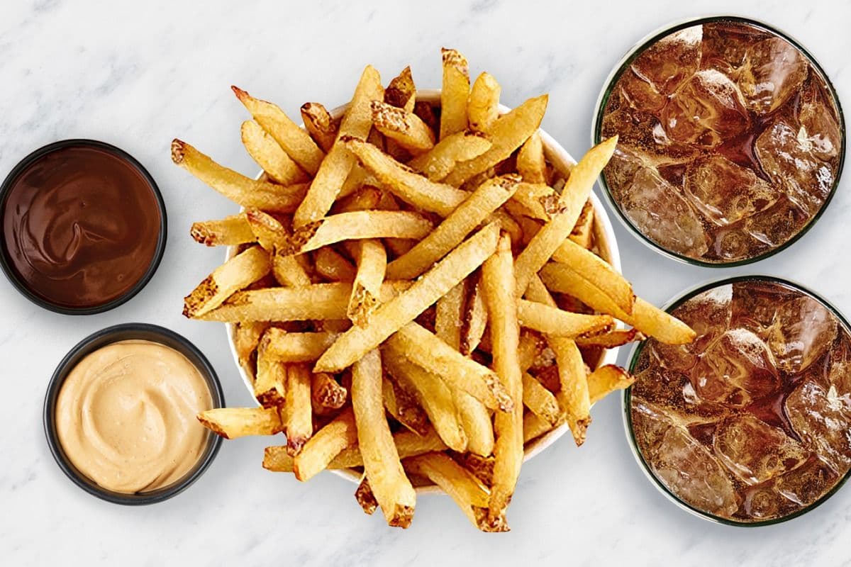 Double Dipper Combo for 2 (Large Fries, Two Dips, Two Drinks)