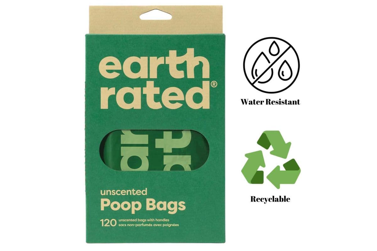 Earth Rated - Unscented Handle Poop Bags - 120 Pack