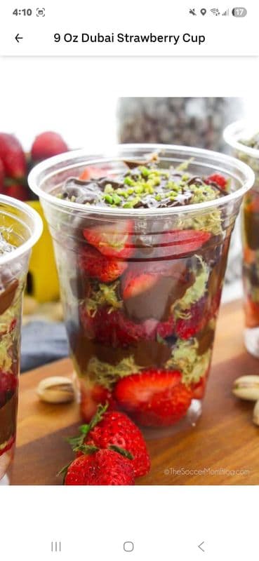 16 Oz Dubai Strawberry Cup