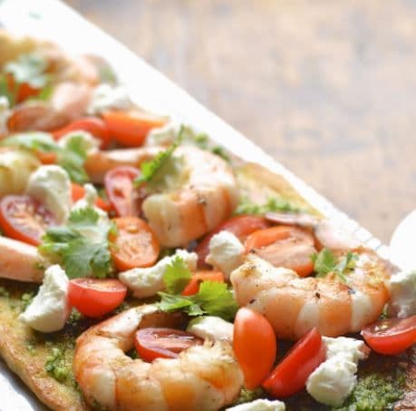 $15 Lunch Deal - Bistro High End Power Pesto Shrimp Flatbread