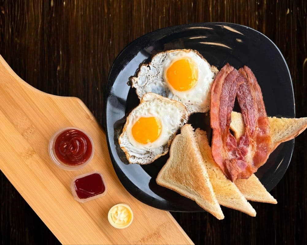 Bacon or Sausage and Eggs