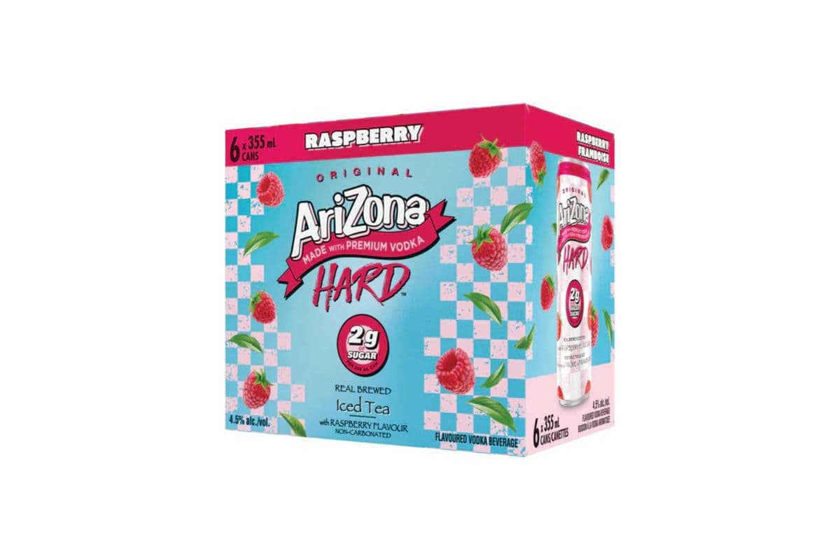 Arizona Hard Iced Tea Raspberry 2g (6 x 355ml Cans)