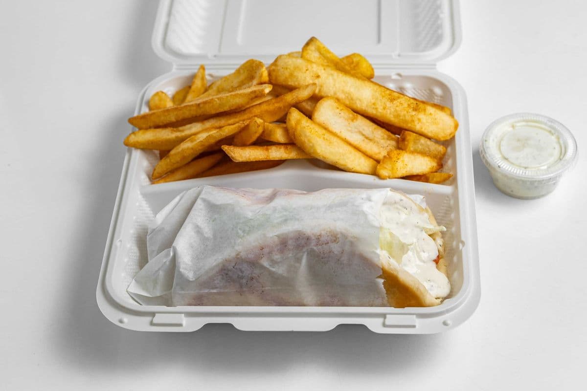 Beef Wrap with Fries