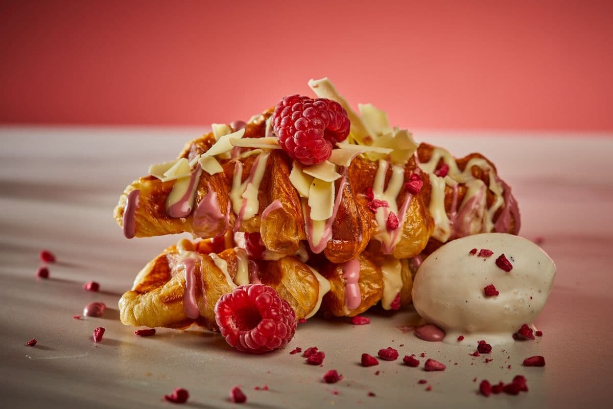 Ruby Choc and Raspberry Croffle