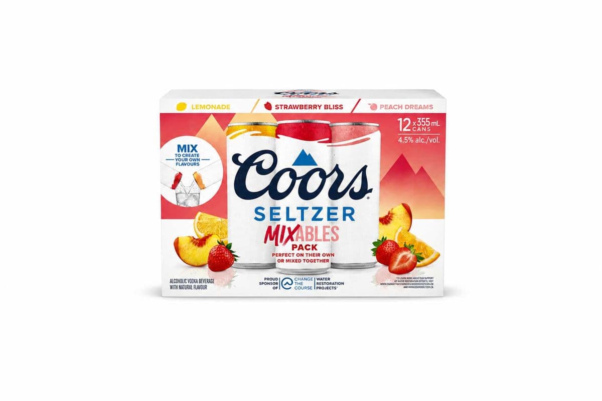 Coors Seltzer Mixables Pack (12 x 355ml Cans)
