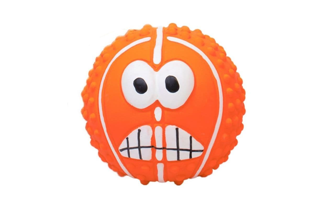 Pampered Pal Latex Ball with Eyes Orange