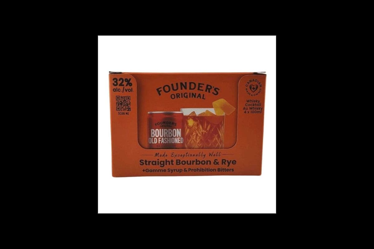 FOUNDER'S ORIGINAL BOURBON OLD FASHIONED - 4CANS (4*100ML) (4 x 4*100ML)