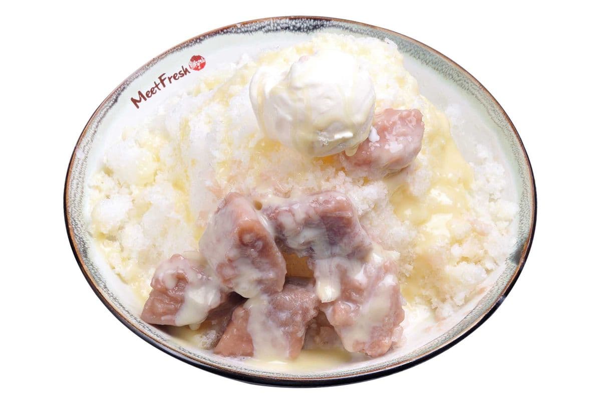 Taro Shaved Ice with Condensed Milk