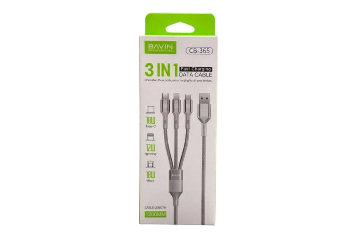 Bavin 3-in-1 Fast Charging Data Cable
