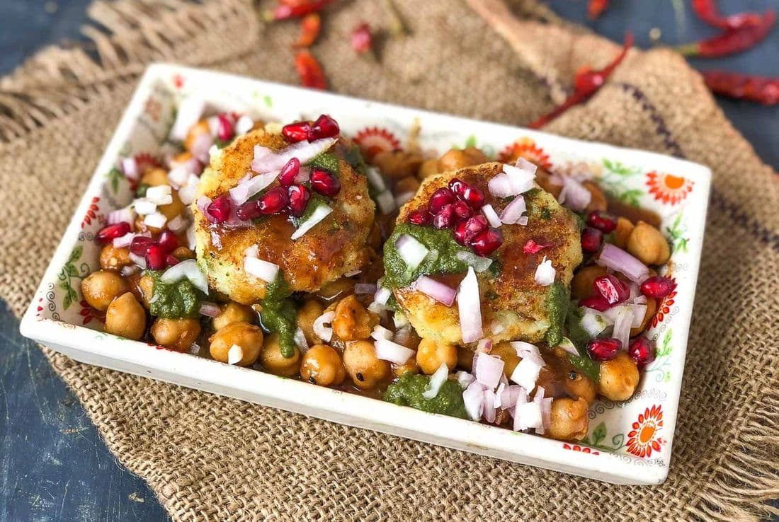 Aloo Tikki with Channa