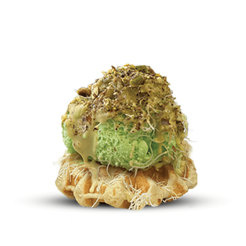 Kunefe Pistachio Waffle / Gaufre Kunefe Pistache