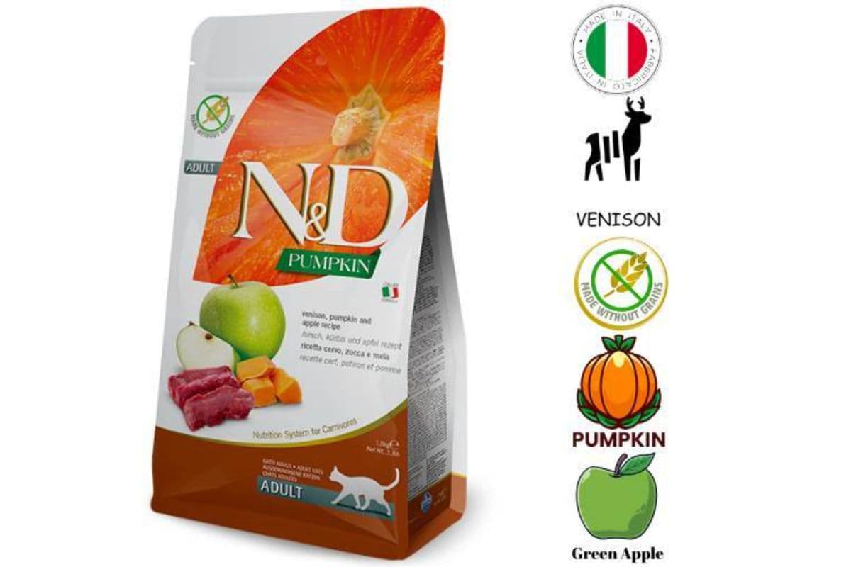 Farmina - Venison & Apple Dry Cat Food (3.3 lbs)