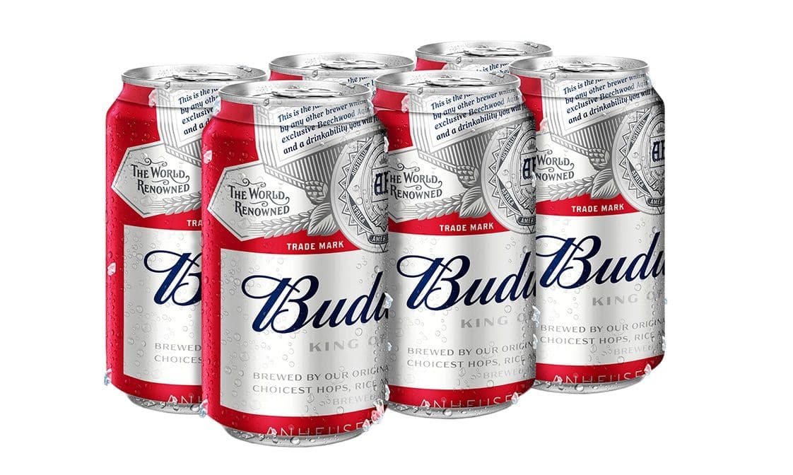Budweiser, 6 Can (6 x 355 ml Can)