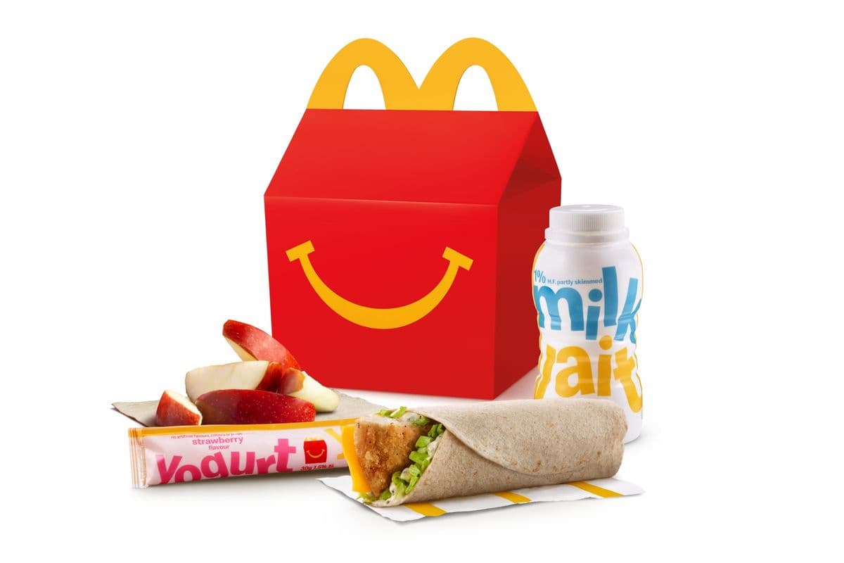 Happy Meal Crispy Chicken Snack Wrap with Apple Slices [360-470 Cals]