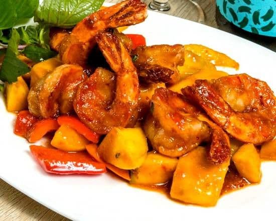 Mango Chili Tiger Prawns
