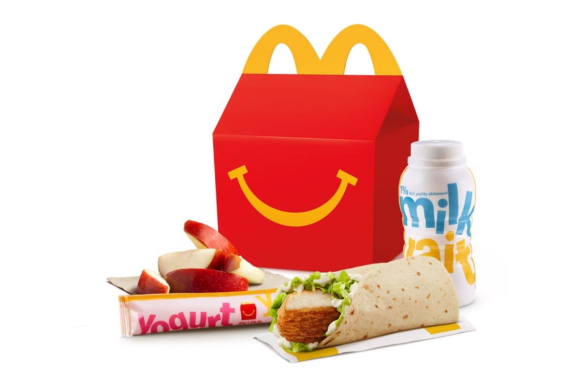 Happy Meal Crispy Chicken Snack Wrap with Apple Slices [350-460 Cals]