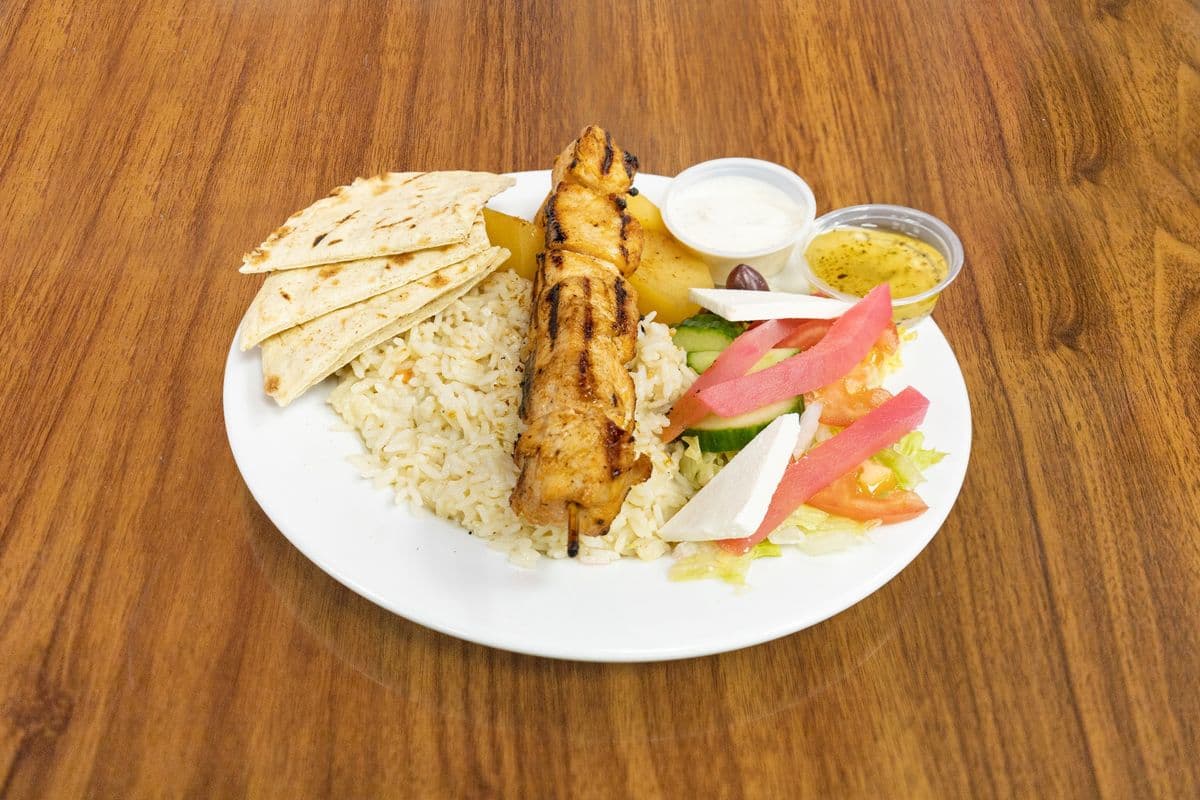 Chicken Souvlaki Plate