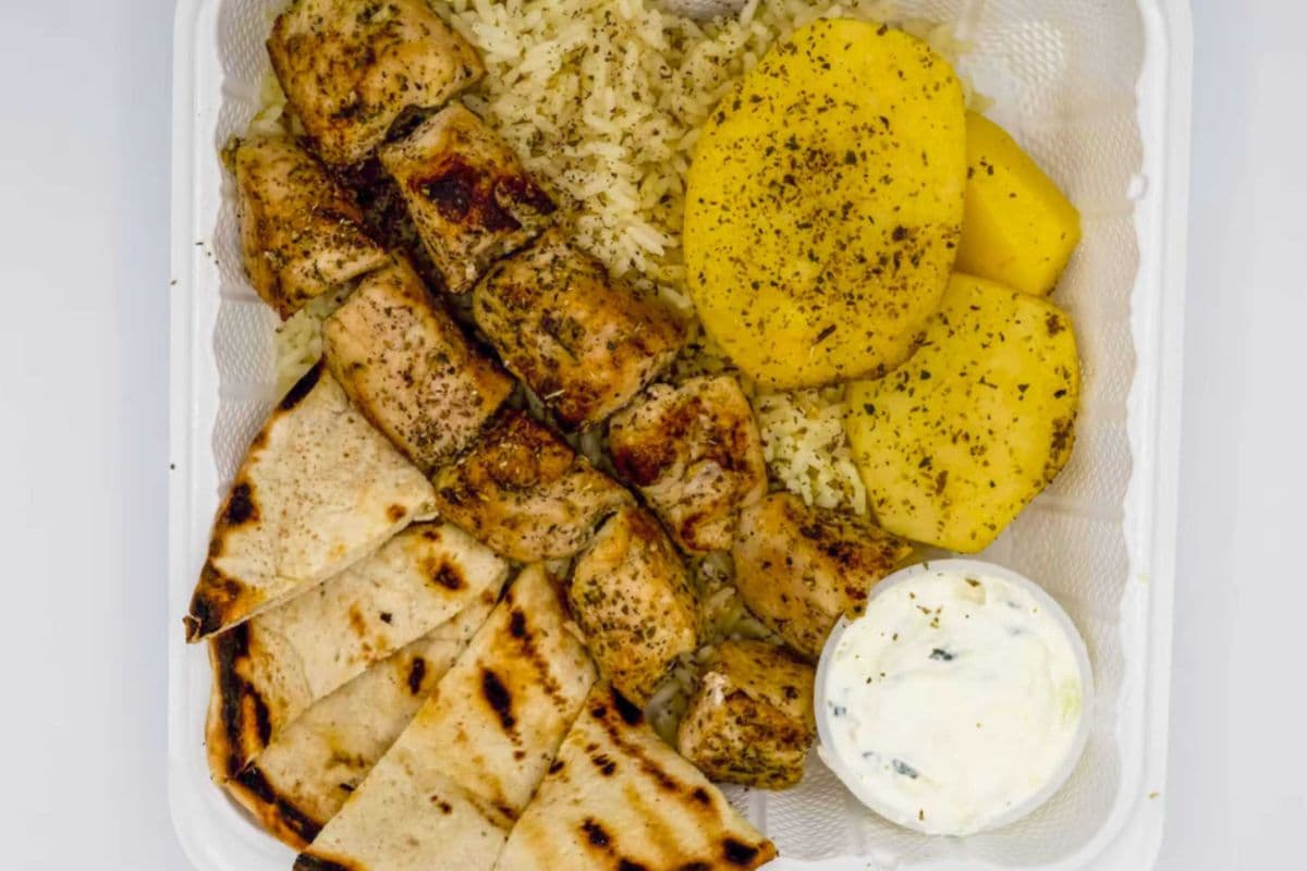 Chicken Breast Souvlaki Dinner