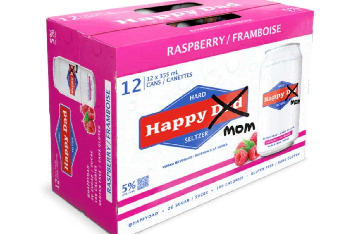 Happy Dad "Mom" Seltzer Raspberry 12pk (12 x 355ml)