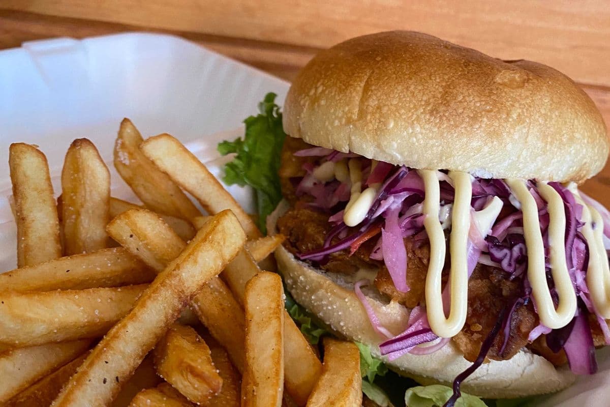 Fried Chicken Sandwich and Fries