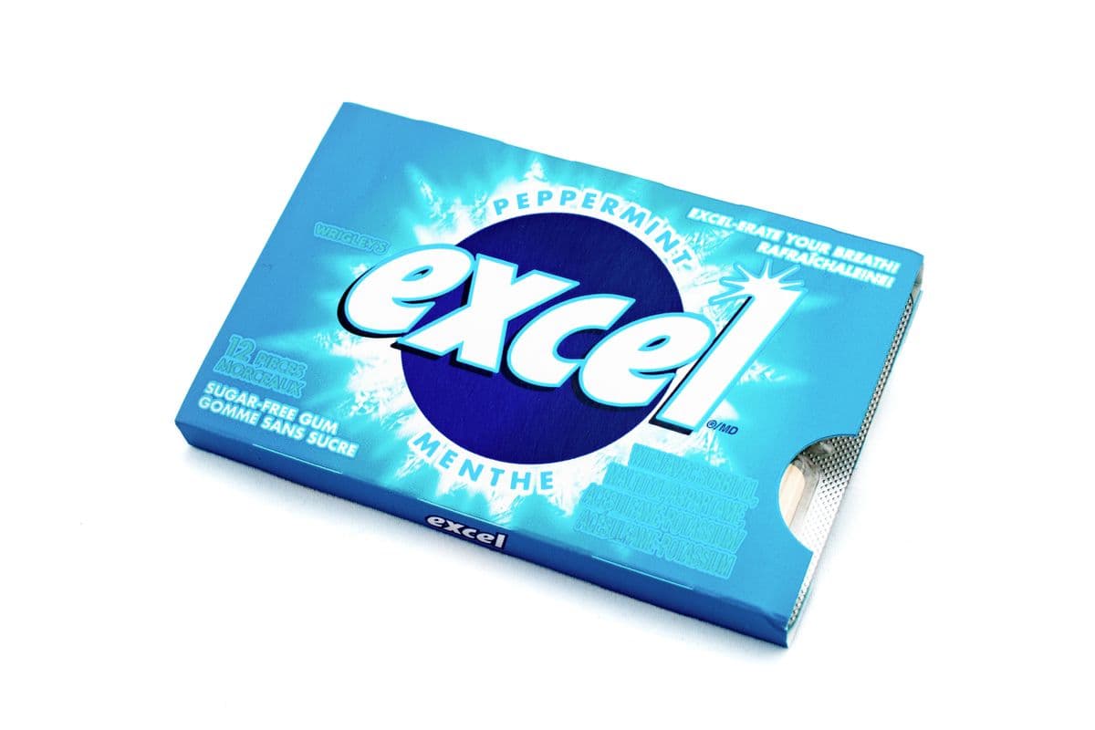Excel Sugar-Free Peppermint Gum (12 Pieces) 口香糖 无糖薄荷味（蓝）