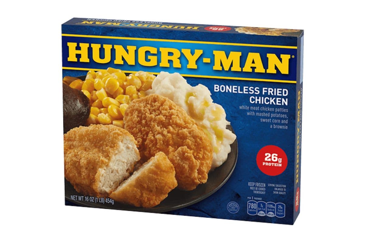 Hungry Man Fried Chicken Cutlets with Potato, Corn, and Brownie (360g)
