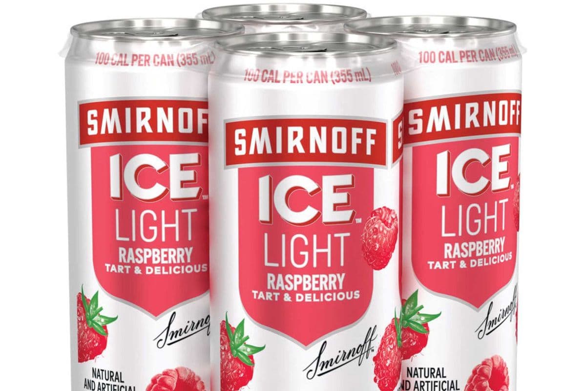 Smirnoff Ice Light Raspberry and Soda 4 Cans - 4.50% ABV (1 x 355 ml)
