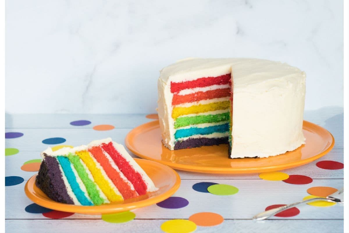 Rainbow Burst Cake