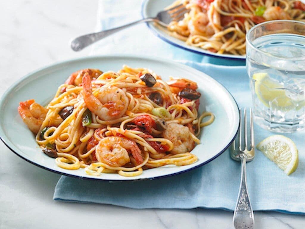 Linguine with Shrimp / Linguine aux crevettes