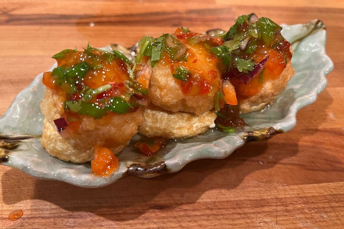 Thai Shrimp Ball Egg Tofu (3 pcs) 泰色老虎蝦球玉子豆腐