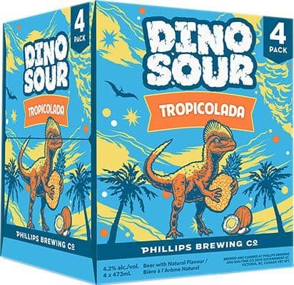 PHILLIPS BREWING DINOSOUR TROPICOLADA 4 CAN (4 x 473ML)