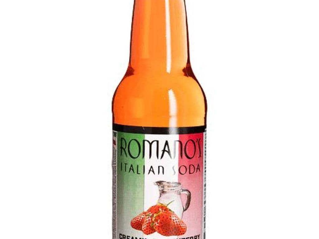 Romanos Italian Soda (355ml) - Creamy Strawberry