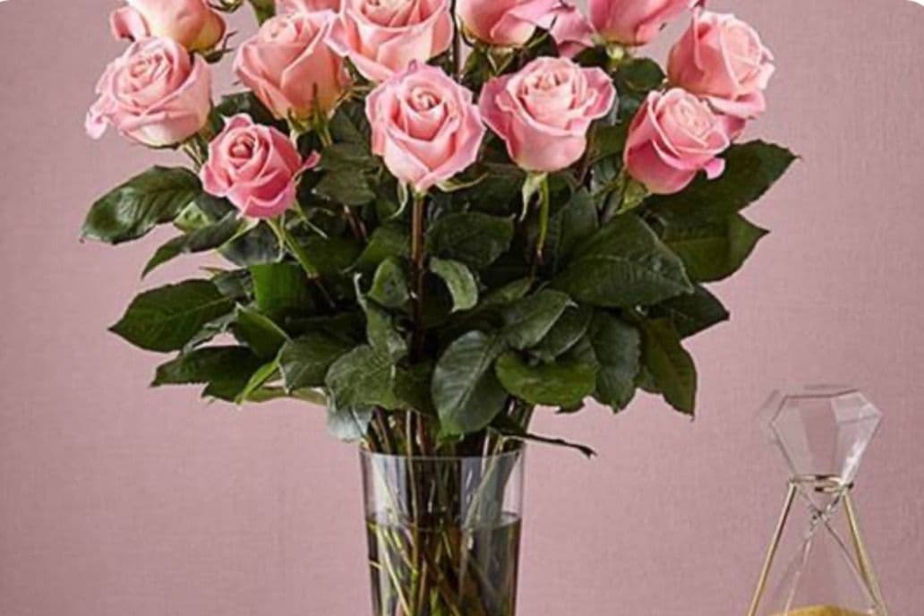 Long Stem Pink Rose Bouquet