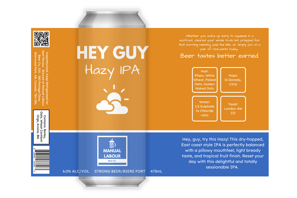 Hey Guy Hazy IPA (1 x 473 ml)