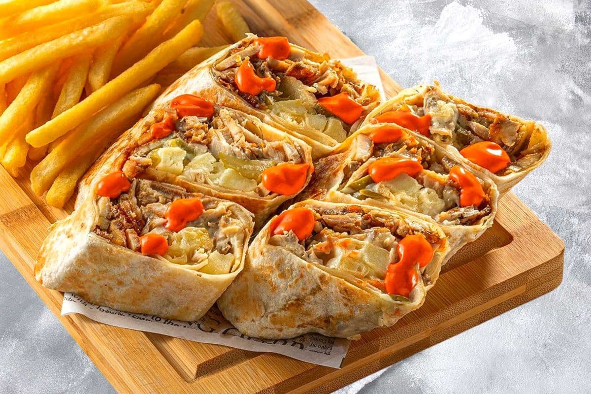 Supreme Saj Cheesy Chili Chicken Shawarma