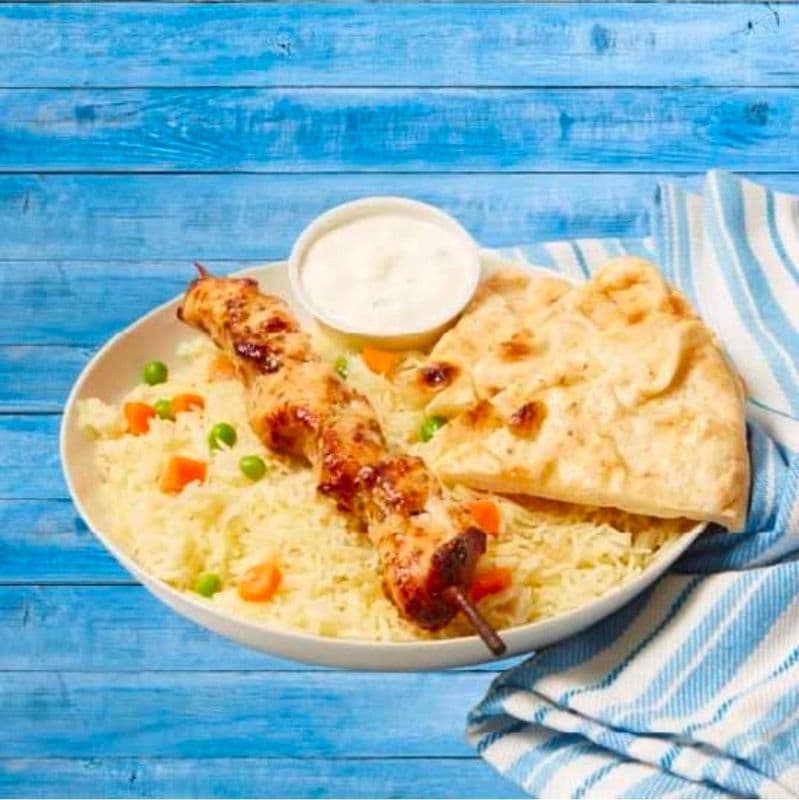 One Piece Chicken Souvlaki Rice Bowl