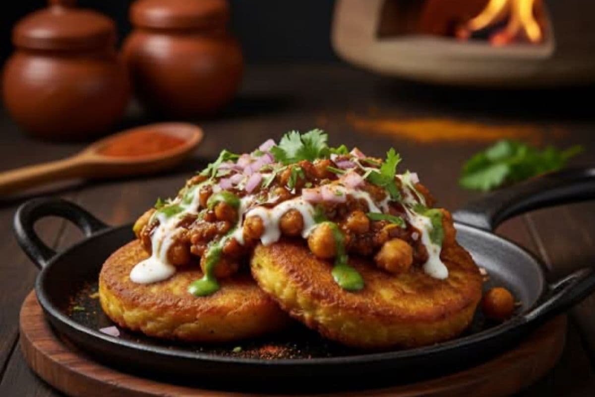 Tawa Aloo Tikki Chana Chaat