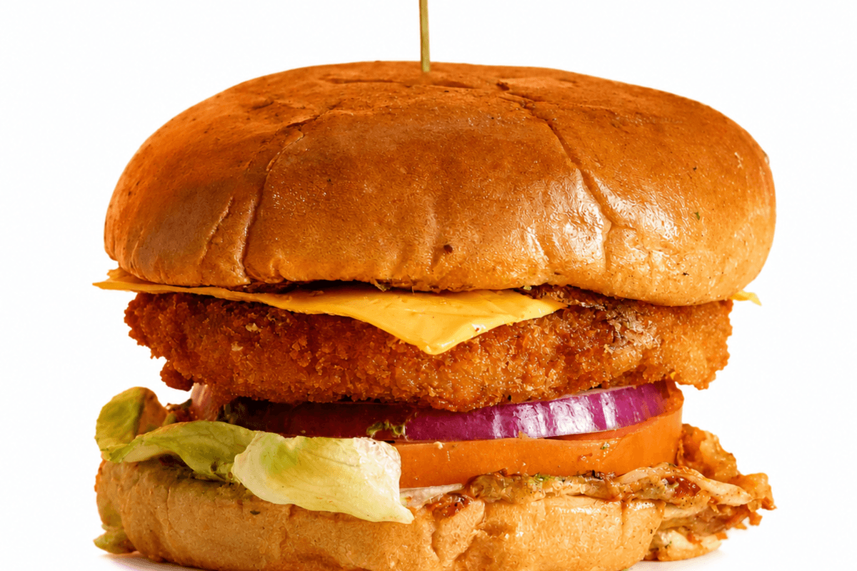 Spicy Chicken Noodle Burger